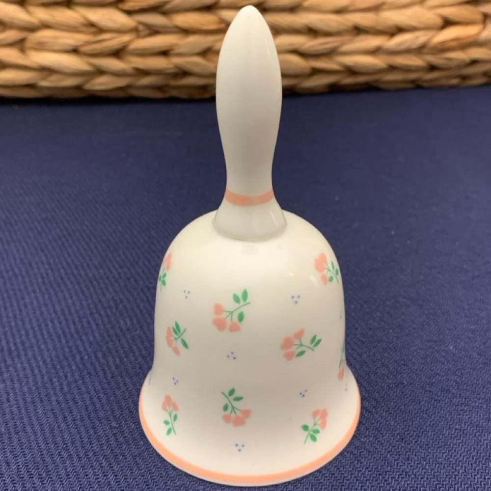 Vintage Japan bell with pink & green floral design